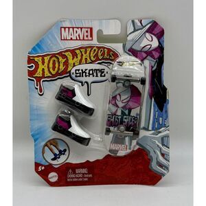 Hot Wheels Skate Marvel Ghost Spider-Man Finger Skateboard with‎ Shoes NEW